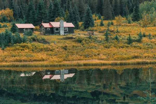 Beau Cliché Champ Rural Près Lac Dans Péninsule Kensai Alaska — Photo
