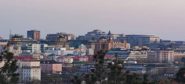 Panoramiczny Widok Miasto Pekinie Dom Towarowy Chiny — Zdjęcie stockowe