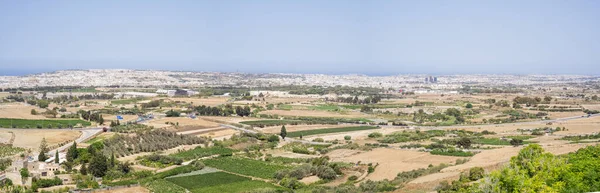 Malta Nın Eski Bölümlerinin Havadan Panoramik Görüntüsü — Stok fotoğraf