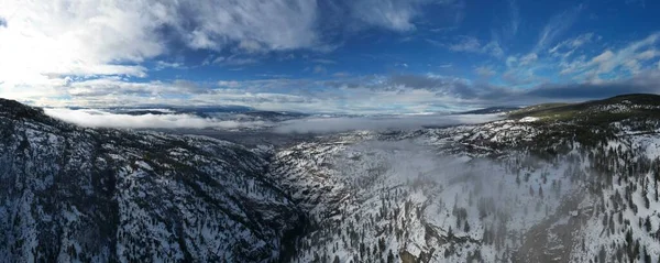 Une Vue Panoramique Sur Les Montagnes Hiver — Photo