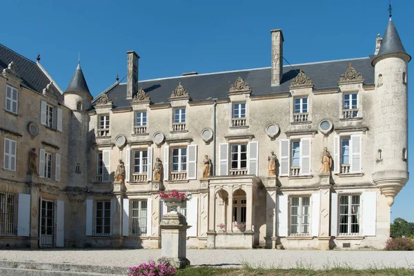 Uma Bela Foto Histórico Castelo Terre Neuve Seus Jardins Fontenay — Fotografia de Stock