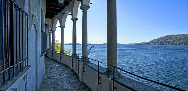 Panoramautsikt Från Santa Caterina Del Sasso Turist Plats Med Utsikt — Stockfoto