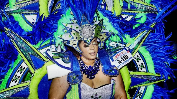 Žena Tradičním Kostýmu Přehlídce Junkanoo Bahamách — Stock fotografie