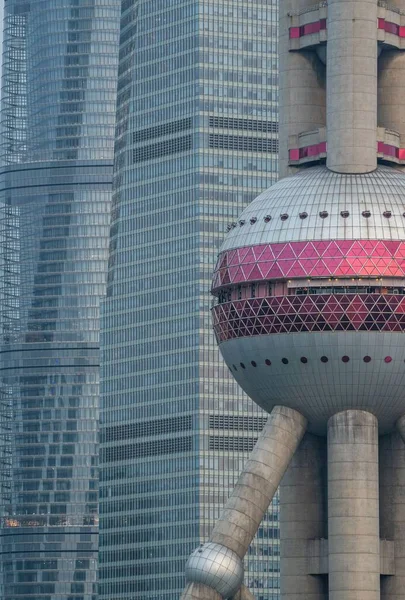 Moderna Byggnaderna Centrala Lujiazui Shanghai — Stockfoto