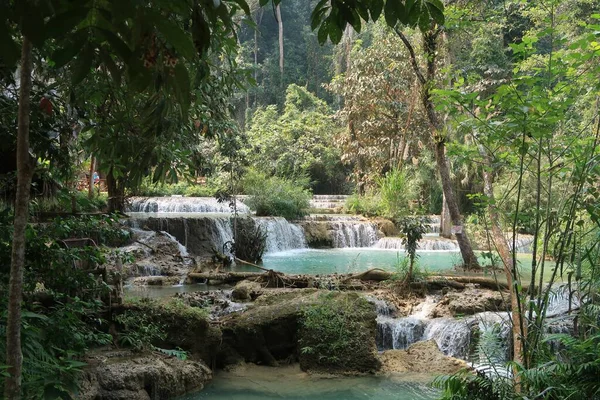 Slavné Kuangsi Falls Luang Prabang Laos — Stock fotografie