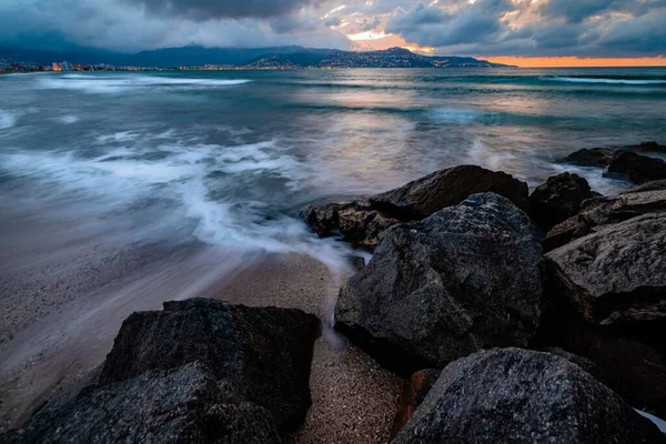 Uma Bela Vista Mar Dia Ensolarado Espanha — Fotografia de Stock