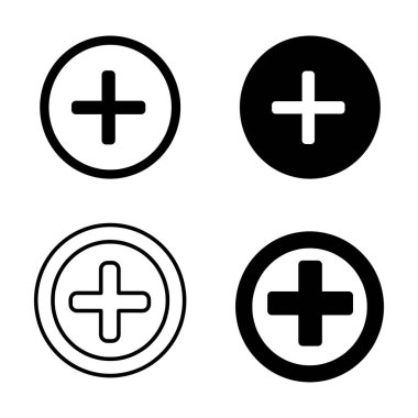 Beyaz arka planda düzenlenebilir canlandırma vektör kümesi çapraz sembolleri