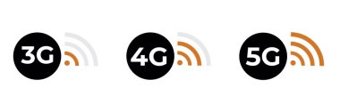 5g simgesinin modern vektör simgeleri, 4g logo ağ vektör teknolojisi 3g simgesi