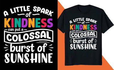 Pozitif mesaj tişörtü için bir vektör paketi - moda ilhamı