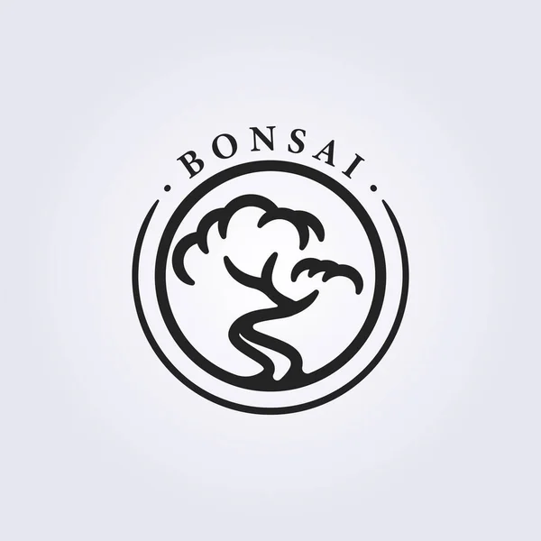 Logo Albero Bonsai Isolato Sfondo Bianco Concetto Design Del Logo — Vettoriale Stock