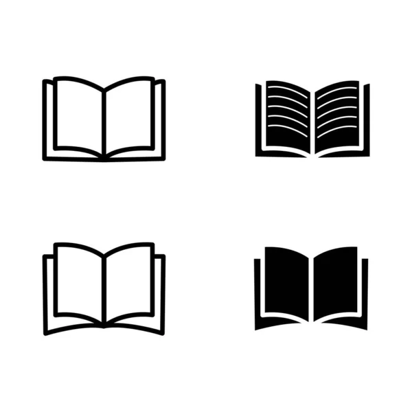 Egy Szerkeszthető Vektor Készlet Könyvek Fehér Alapon — Stock Vector