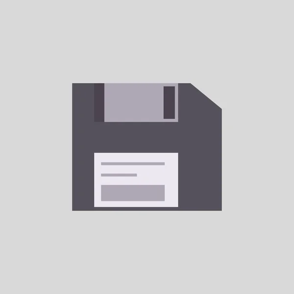 Eine Vektor Illustration Eines Diskettensymbols Isoliert Auf Grauem Hintergrund — Stockvektor