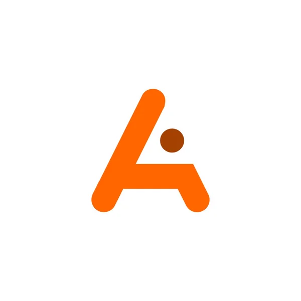 Een Vector Van Een Creatief Oranje Initiaal Logo — Stockvector