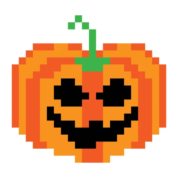 Egy Halloween Pixel Tök Vektora — Stock Vector