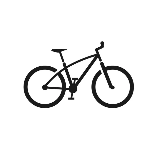 Ícone Bicicleta Preta Vetor Bicicleta Sobre Fundo Branco Editável — Vetor de Stock