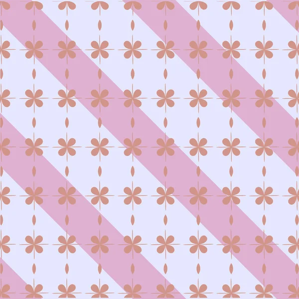 Vector Illustration Pink White Diagonal Background Floral Shapes — Stock Vector
