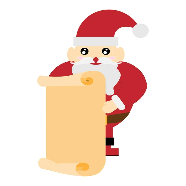 Wektor Cute Śmieszne Santa Claus Izolowane Białym Tle — Wektor stockowy