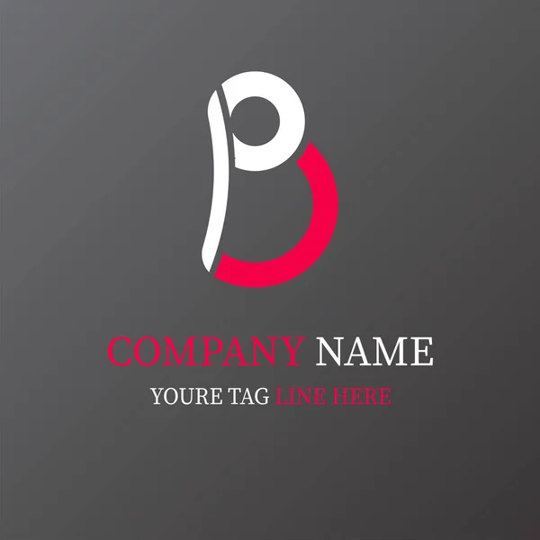 Şirket Kullanımı Için Harfli Soyut Bir Tipografik Logo — Stok Vektör