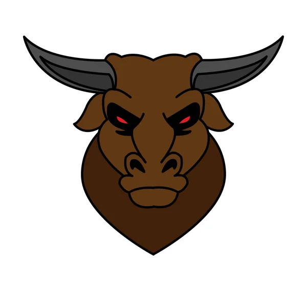 Wektorowa Ilustracja Byka Odizolowanego Białym Tle Symbol Zodiaku Taurus — Wektor stockowy