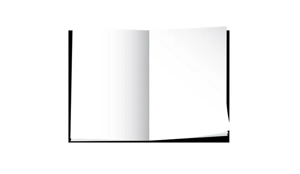 Libro Blanco Maqueta Set Cover — Archivo Imágenes Vectoriales