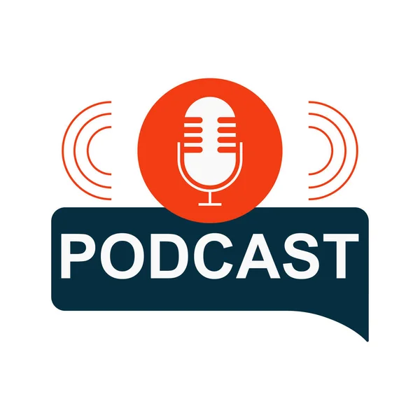 Podcast Symbol Icon Design — Stock Vector