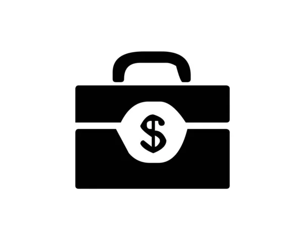 Skrzynia Walizka Teczka Znakiem Dolara Torebka Bagaż Podróżniczy Pasażerski Bagaż — Wektor stockowy