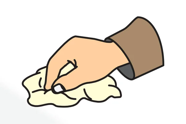 Icon Hand Kneading Dough — Stock Vector