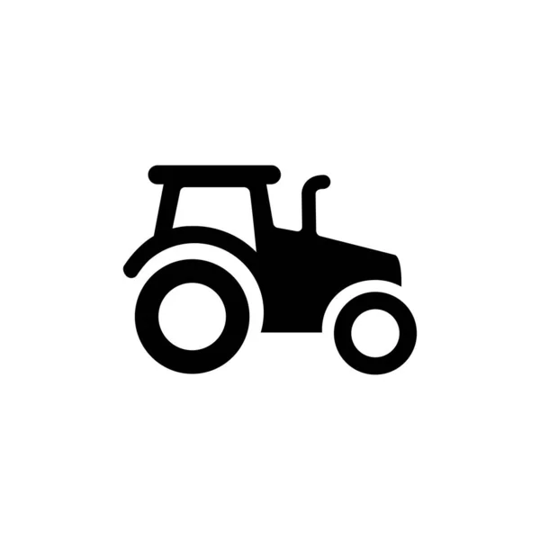 Eine Einfache Clip Art Eines Traktors Isoliert Auf Weißem Hintergrund — Stockvektor