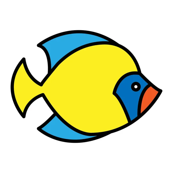 Vector Illustration Clip Art Fish White Background — Stock Vector