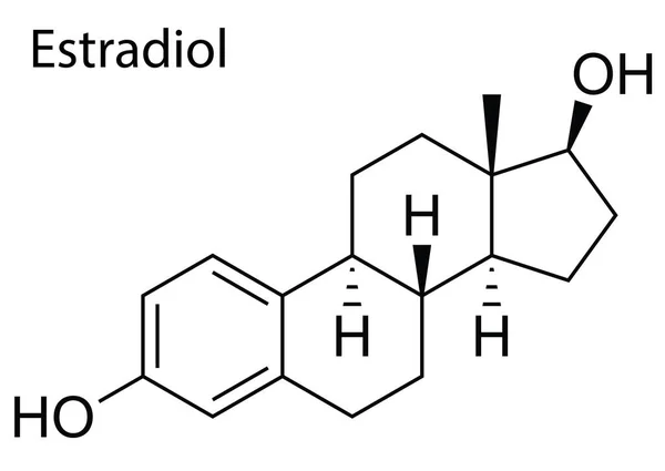 stock vector A vector of molecular structure of Estradiol human steroid