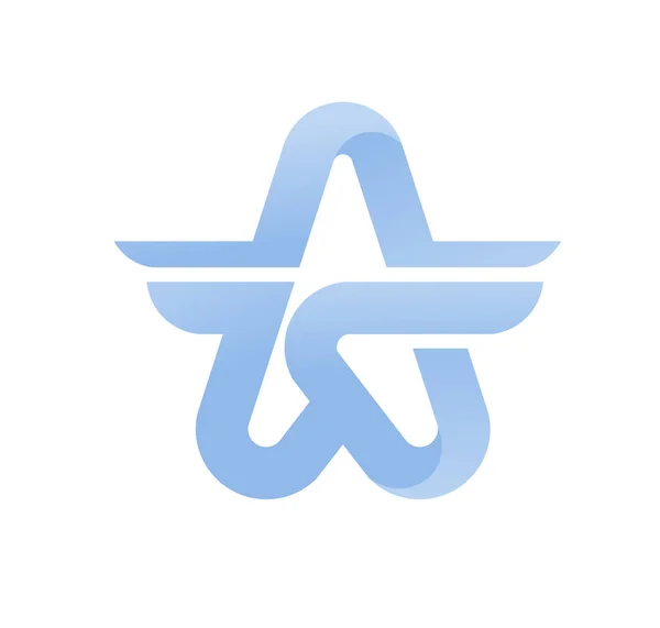 Harfinin Yıldızın Karışımının Düzenlenebilir Bir Vektörü Beyaz Arkaplanda Bir Logo — Stok Vektör