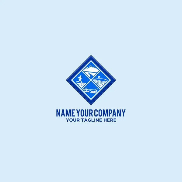 Şirket Adı Düzenlenebilir Metin Içeren Soyut Bir Logo Tasarımı — Stok Vektör