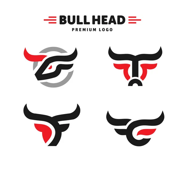 Design de logotipo engraçado do mascote do touro