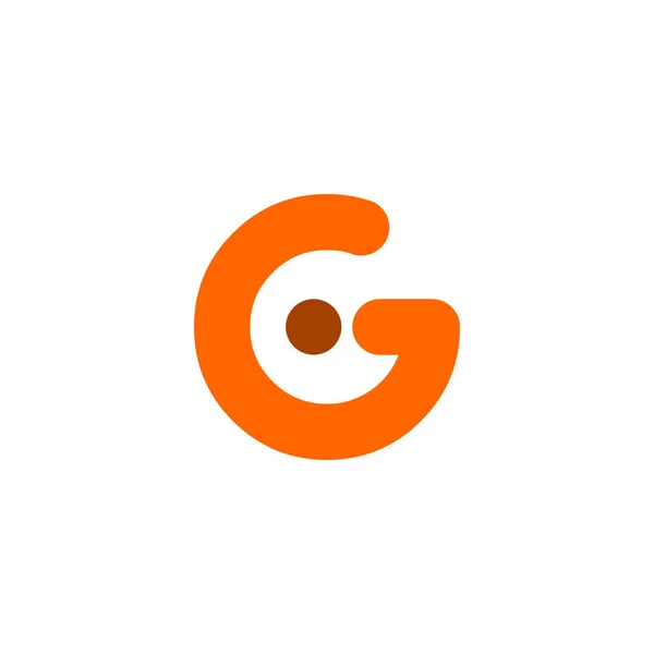 Vettore Logo Iniziale Creativo Arancione — Vettoriale Stock