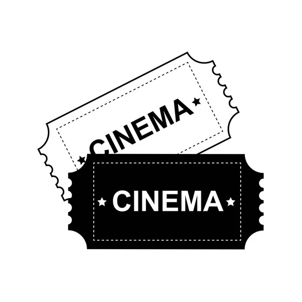 Una Línea Rifa Cine Ticket Icono Conjunto — Vector de stock