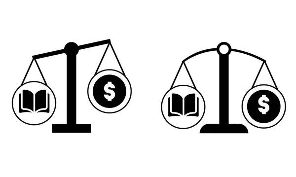 Una Ilustración Iconos Editable Educación Las Finanzas Diferentes Extremos Escala — Vector de stock