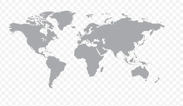 透明性のある背景にある世界地図 — ストックベクタ