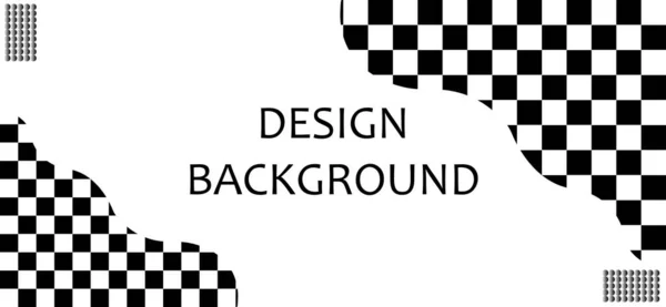 Een Kleurrijke Banner Sjabloon Met Zwart Wit Kleuren Vierkante Vormen — Stockvector
