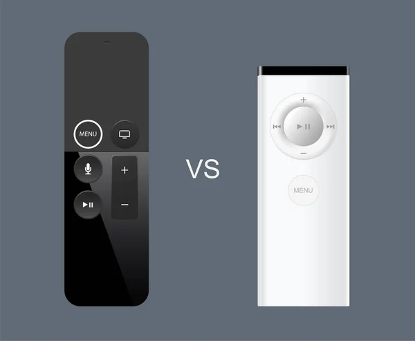 Une Comparaison Deux Télécommandes — Image vectorielle