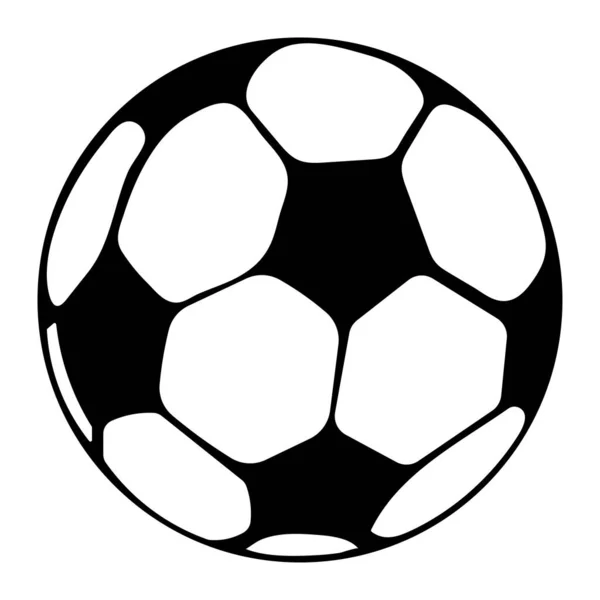 Ein Fußball Isoliert Auf Weißem Hintergrund — Stockvektor