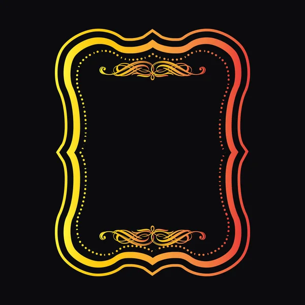 Cadre Ornement Vintage Diviseur Style Rétro Pour Invitation Mariage Logo — Image vectorielle