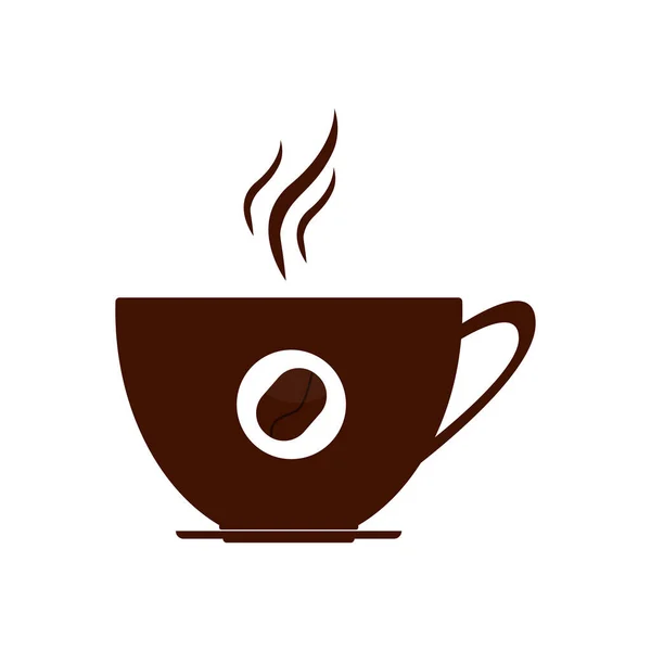 Eine Zeichnung Eines Heißen Kaffeebecher Symbols Isoliert Auf Weißem Hintergrund — Stockvektor