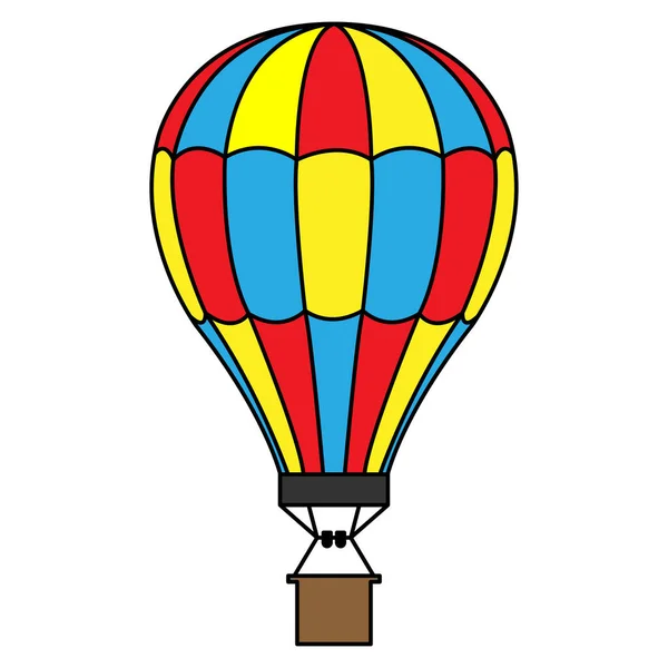 A vector of a colorful hot air balloon isolated on a white background