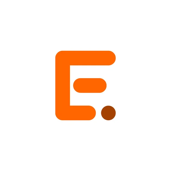 Vector Editable Logo Letter Isolated Empty White Background — Stock Vector