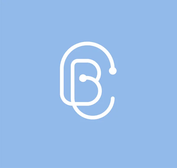 Letter Designed Logo Blue Background Brand Vector Icon — Stock Vector