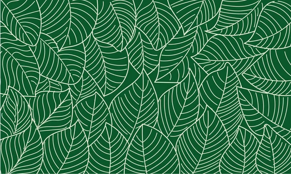 Вектор Зеленого Узором Листьями Идеально Подходит Фона — стоковый вектор
