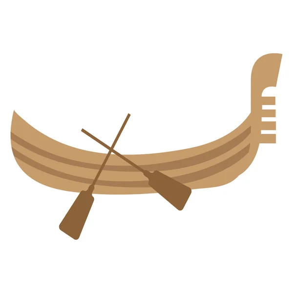 Brown Gondola Icon Isolated White Background — Stock Vector