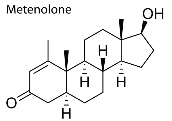 Vector Estructura Química Metenolone Esteroide Nabolic Androgénico — Vector de stock