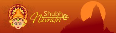 Shubh Navaratri Festivali Bayrağının bir vektörü