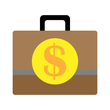 Üzerinde dolar işareti olan bir çantanın vektör çizimi.